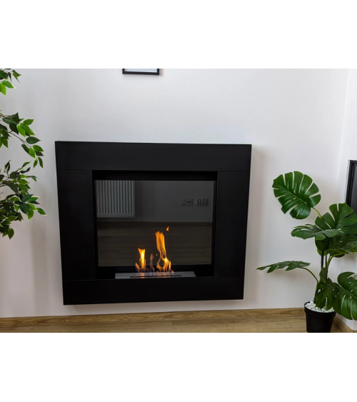 Bio-cheminée portail Asne noir mat 105 x 90cm